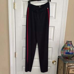 Scotch & Soda Black Track Pants with Red Accents